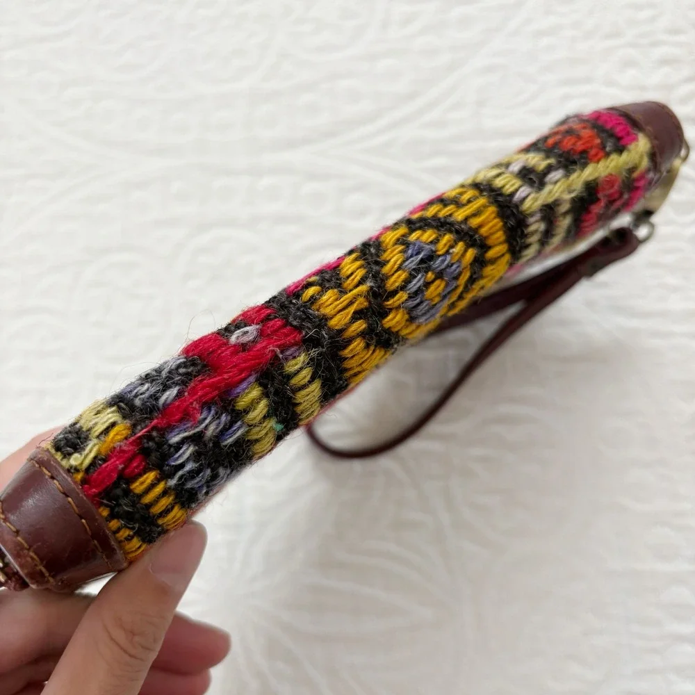 Res Ipsa Kilim Leather Clutch Accordion Wristlet Wallet